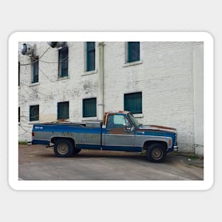 Old Truck in Downtown Houston Sticker